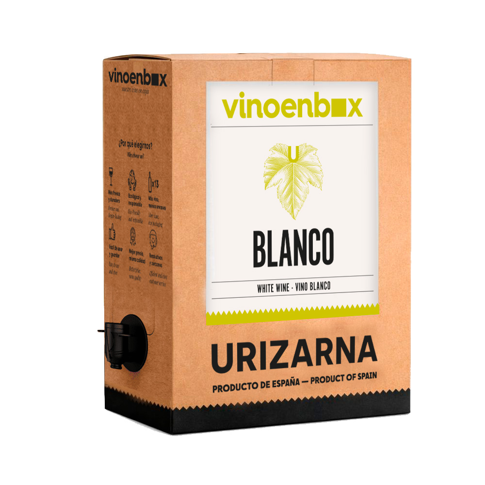 Vino blanco Bag in Box 5, 10 y 15 litros Vinoenbox. Vino en caja. Rioja