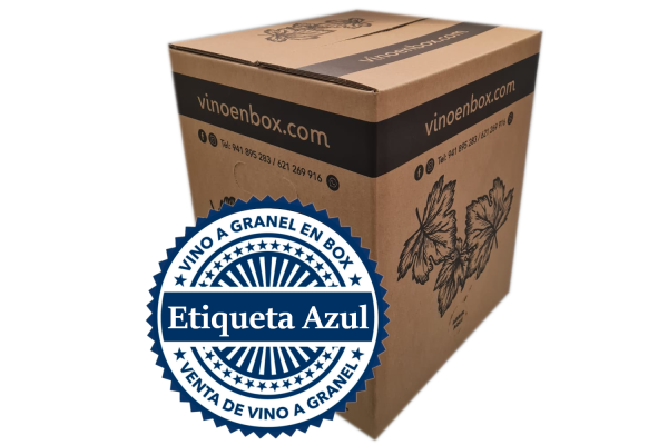 box vino etiqueta azul 15 litros